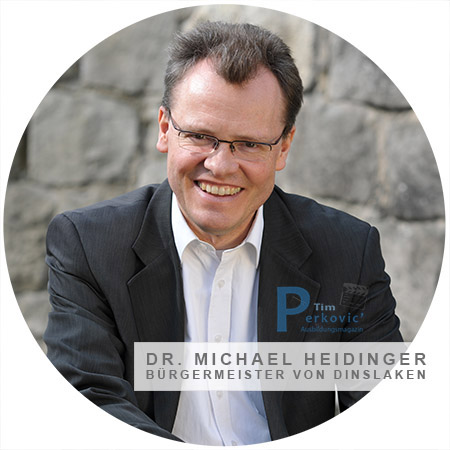 Dr. Michael Heidinger empfiehlt das Tim Perkovic' Ausbildungsmagazin Dinslaken